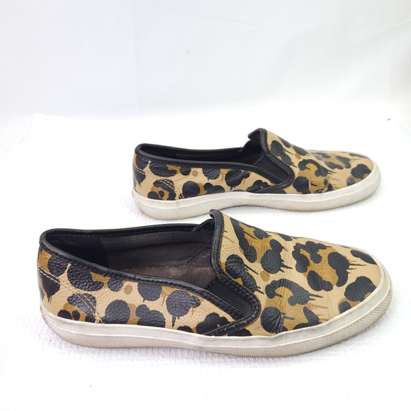 Coach Chrissy Leopard Print Loafers Slip On Leather Desginer Flats Shoes Sz 6.5 - Picture 2 of 8